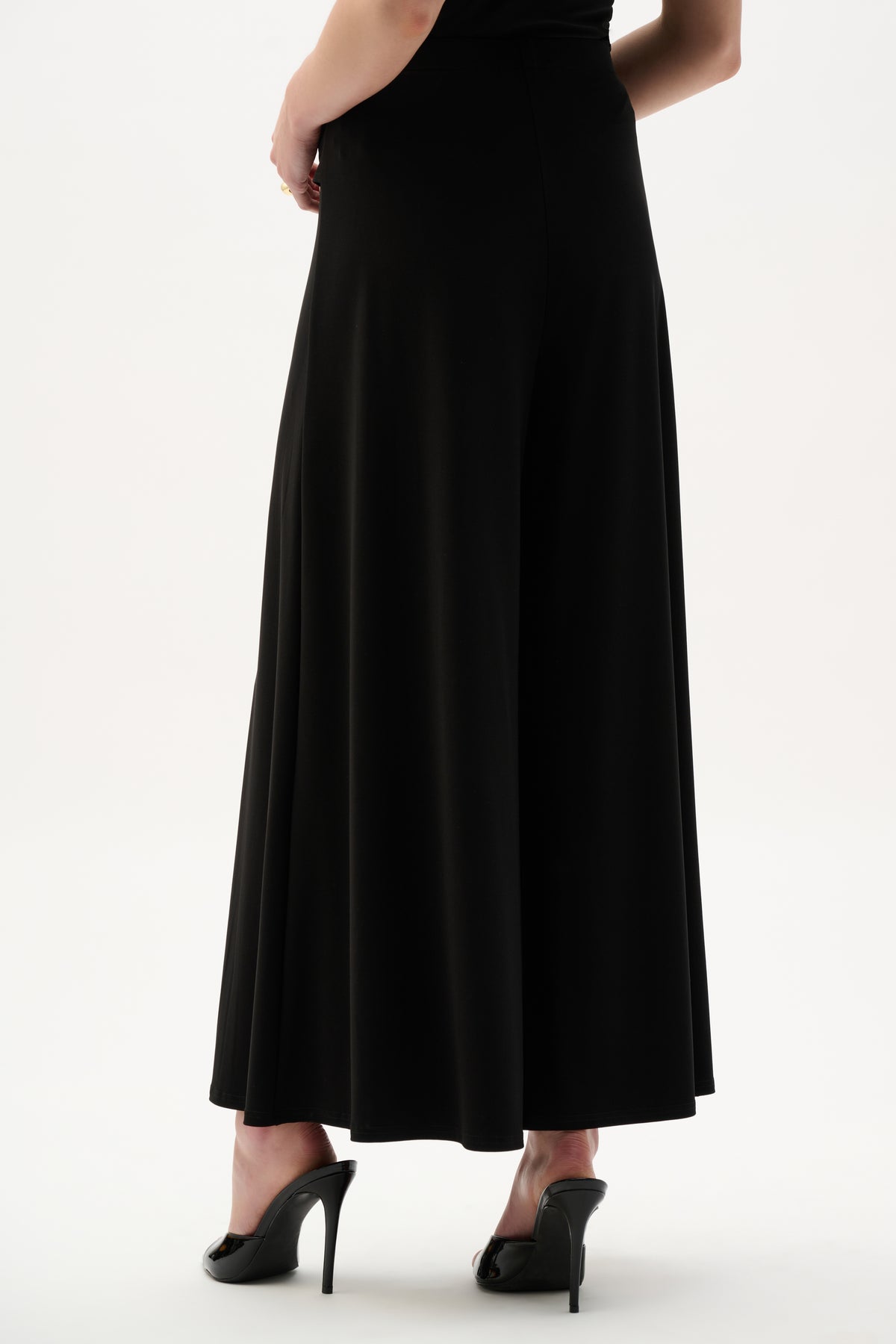 Joseph Ribkoff Buckle Wrap Culottes in Black 262150