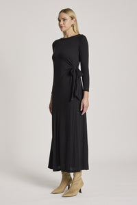 Eb & Ive Aria Tie Maxi Dress in Black