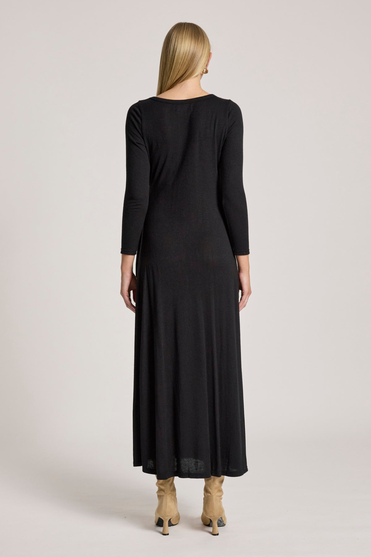 Eb & Ive Aria Tie Maxi Dress in Black
