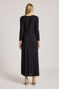 Eb & Ive Aria Tie Maxi Dress in Black