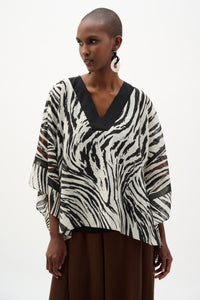 Joseph Ribkoff Tencel Top in Animal Print 262203