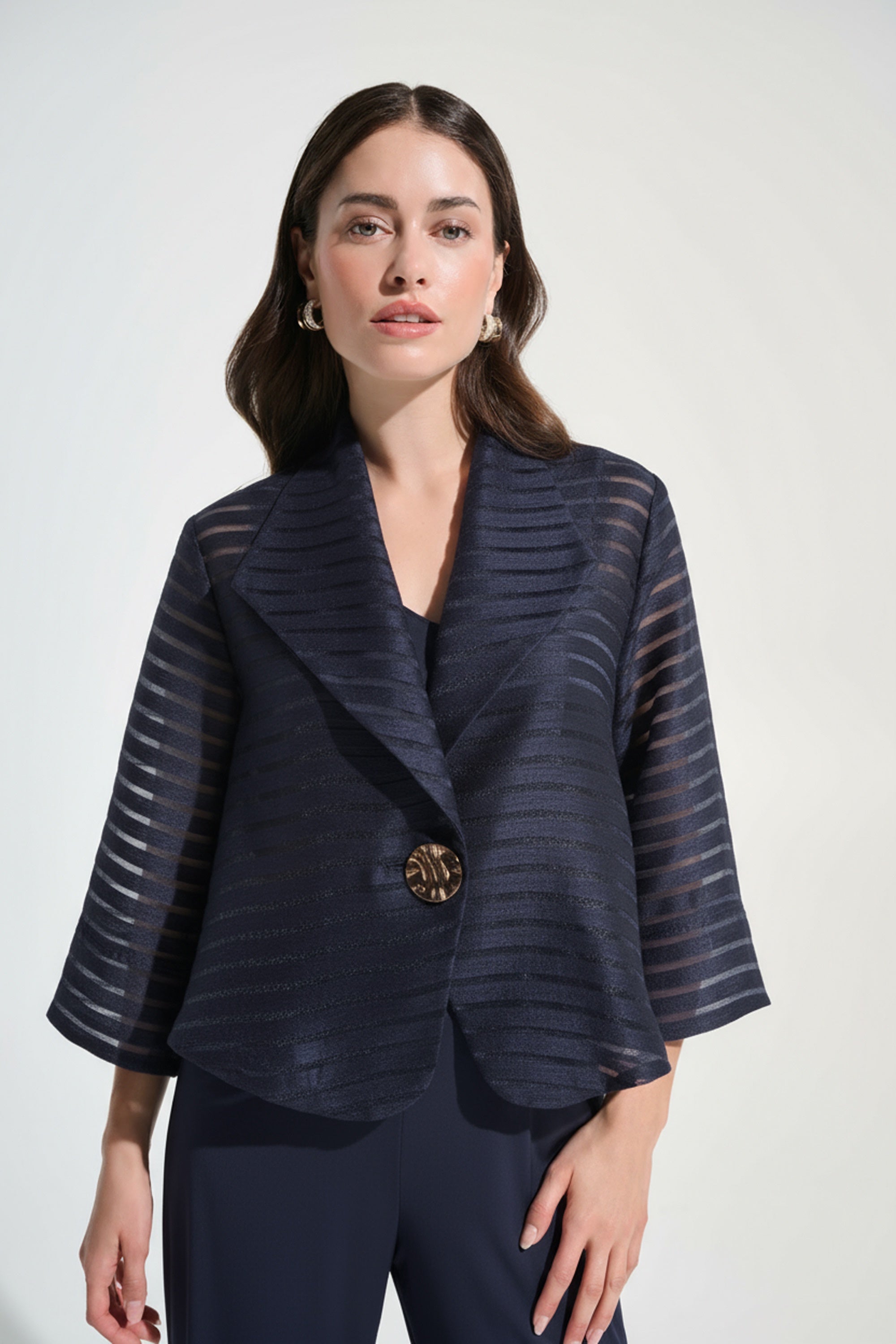 Signature by Joseph Ribkoff Shadow Jacket in Midnight 262707