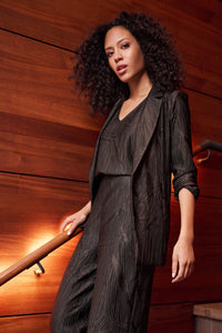 Joseph Ribkoff Crushed Pleated Cami in Mocha 263051