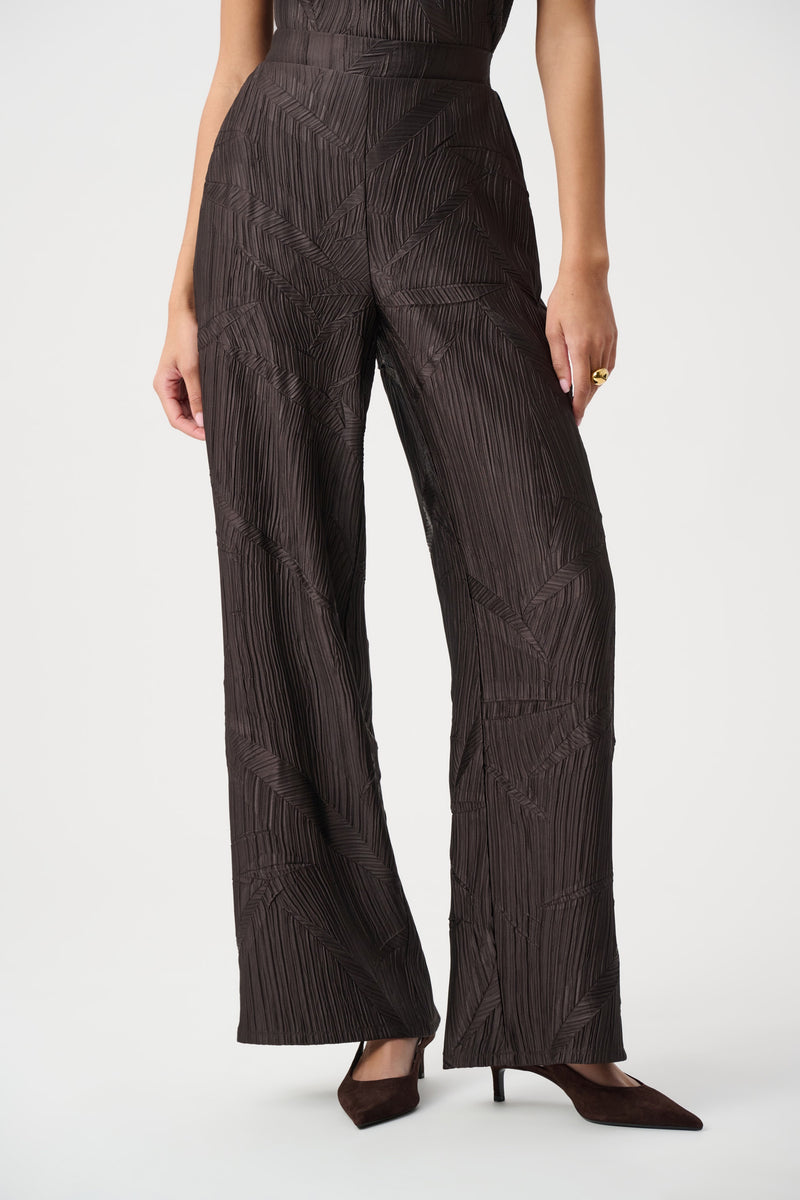 Joseph Ribkoff Crushed Pleated Pant in Mocha 263052
