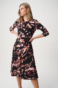 Joseph Ribkoff Fit & Flare Dress in Black Cherry 263077