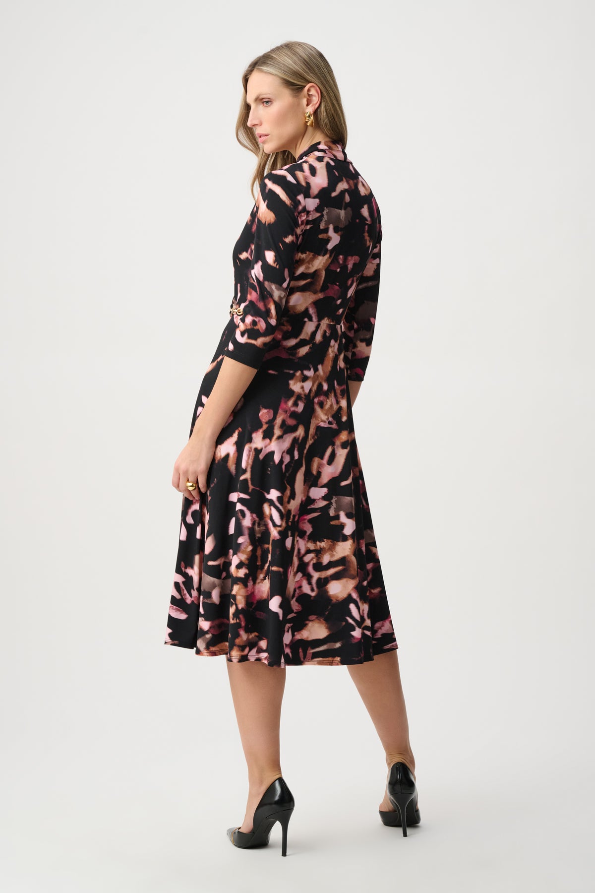 Joseph Ribkoff Fit & Flare Dress in Black Cherry 263077