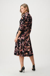 Joseph Ribkoff Fit & Flare Dress in Black Cherry 263077