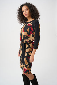 Joseph Ribkoff Abstract Dress in Black Combo 263089