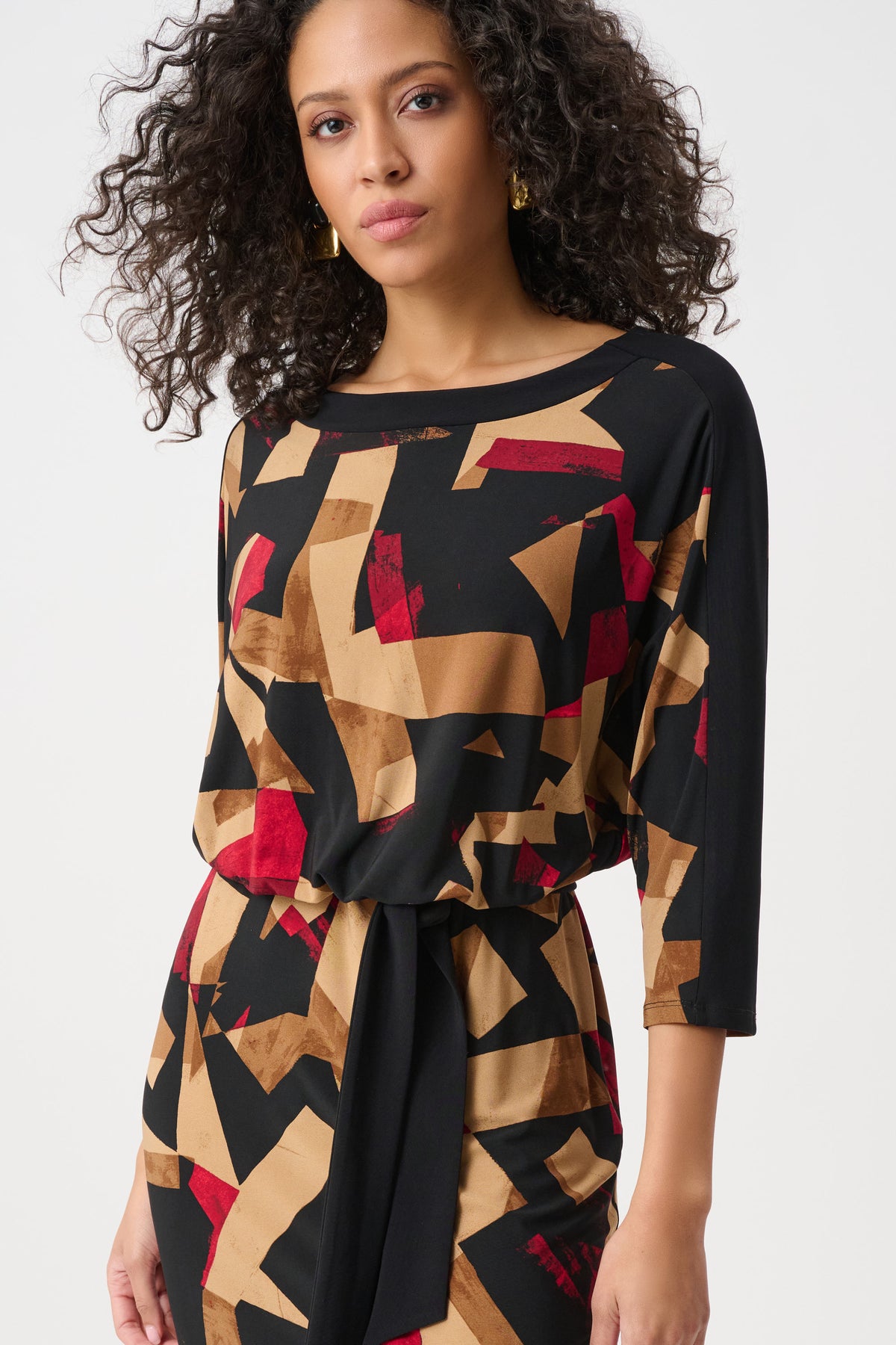 Joseph Ribkoff Abstract Dress in Black Combo 263089