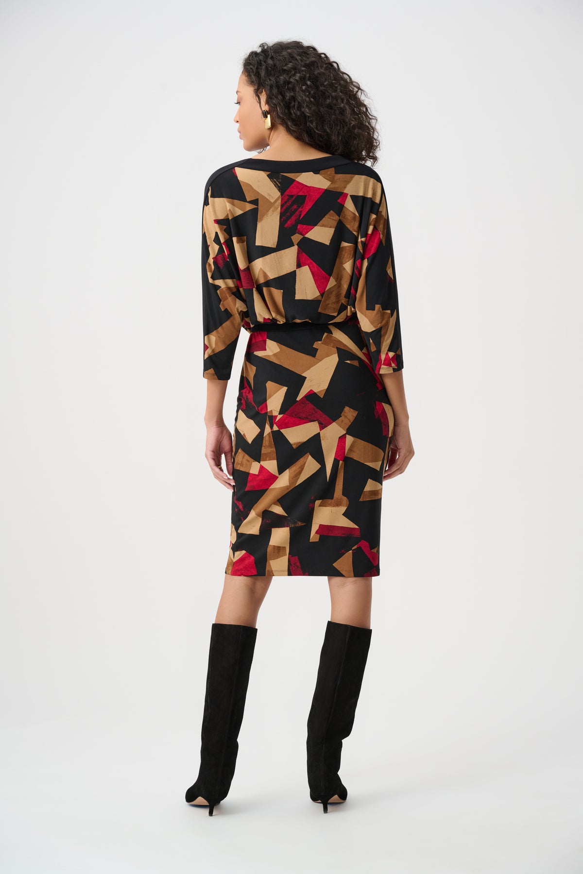 Joseph Ribkoff Abstract Dress in Black Combo 263089