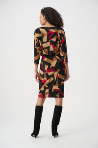 Joseph Ribkoff Abstract Dress in Black Combo 263089