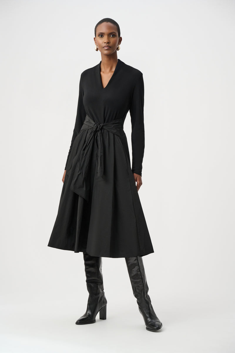 Joseph Ribkoff Memory Fit & Flare Dress in Black 263145