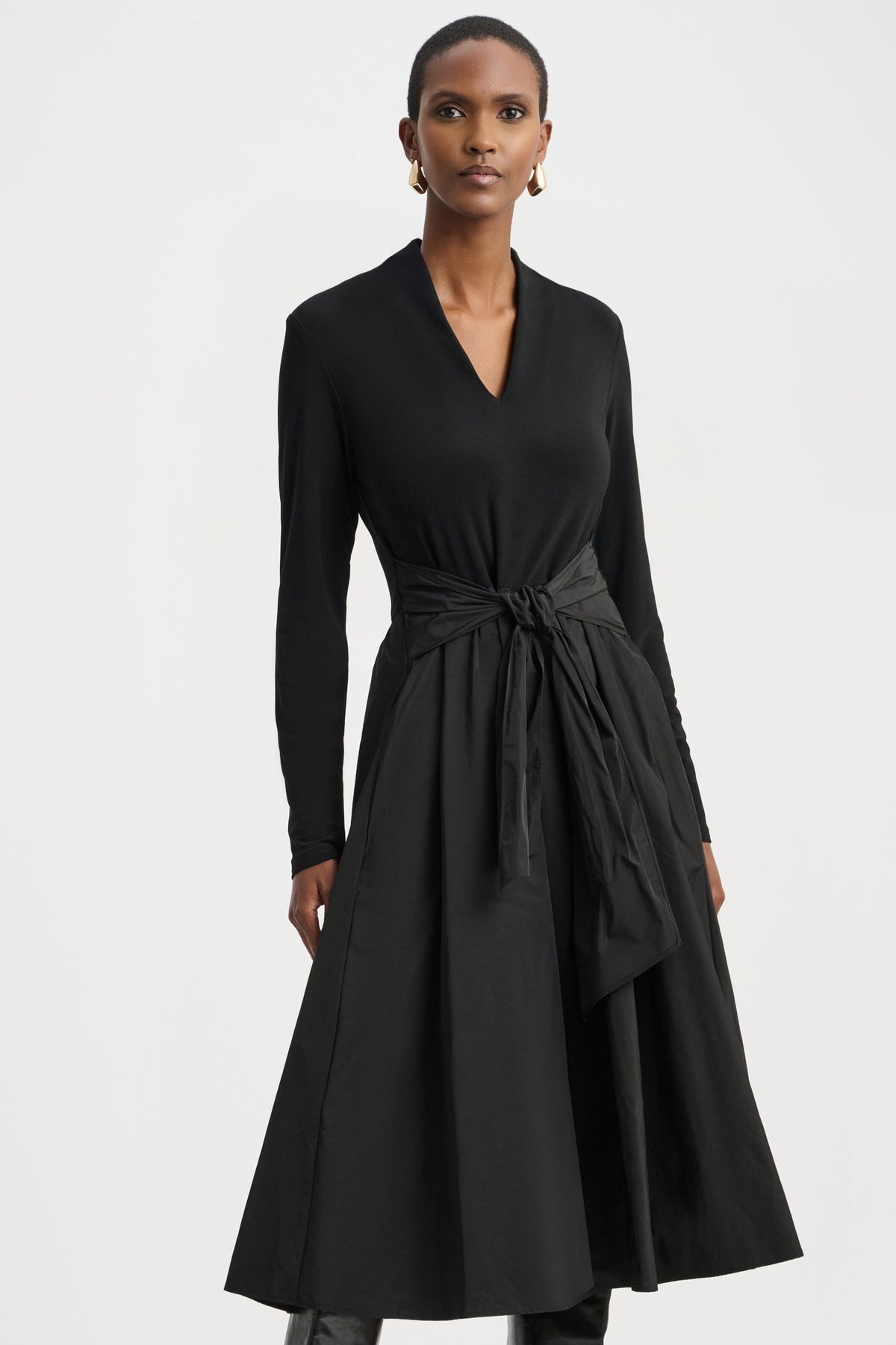 Joseph Ribkoff Memory Fit & Flare Dress in Black 263145