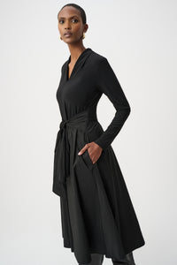 Joseph Ribkoff Memory Fit & Flare Dress in Black 263145