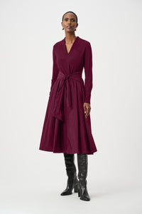 Joseph Ribkoff Memory Fit & Flare Dress in Elderberry 263145