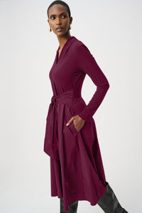 Joseph Ribkoff Memory Fit & Flare Dress in Elderberry 263145