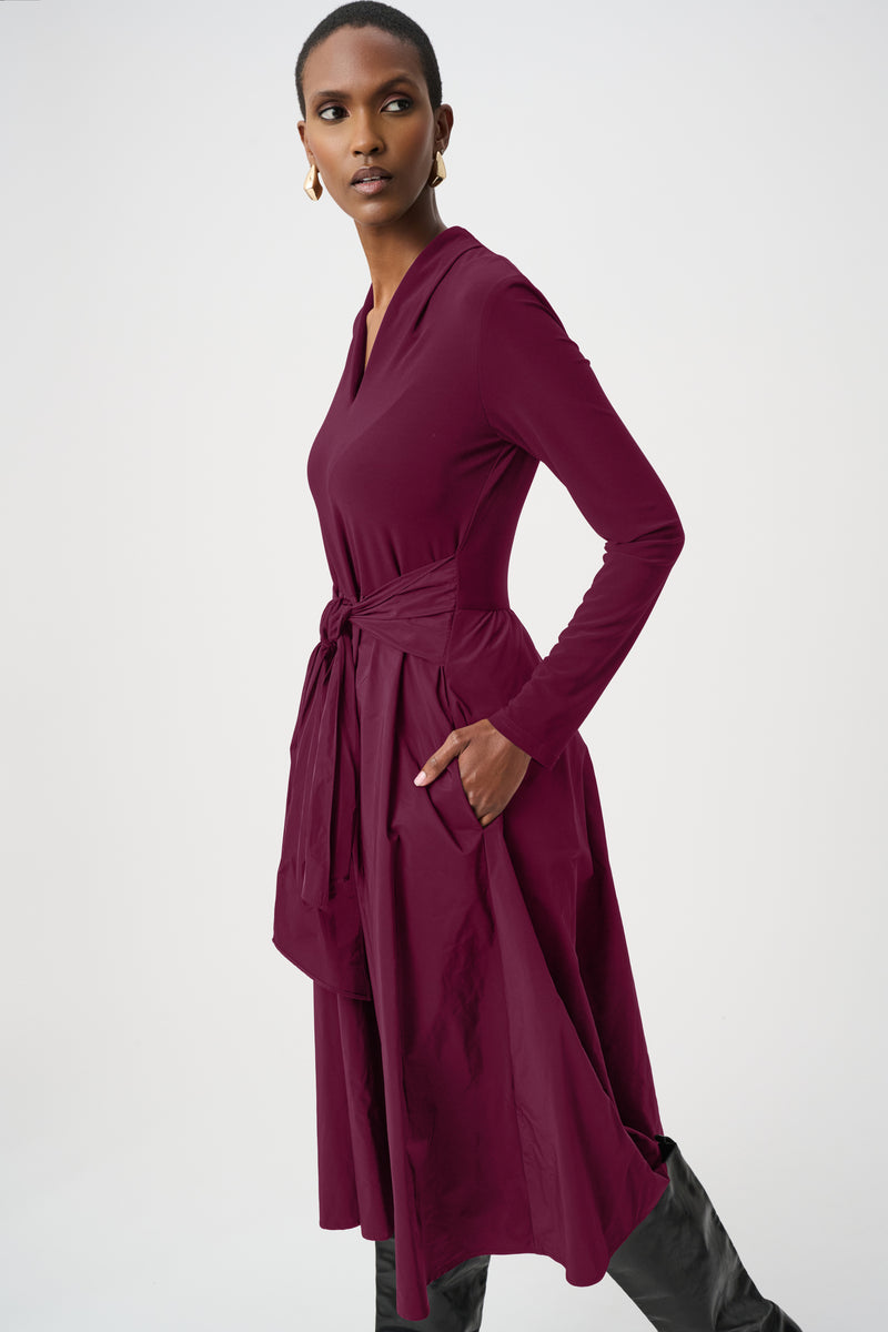 Joseph Ribkoff Memory Fit & Flare Dress in Elderberry 263145