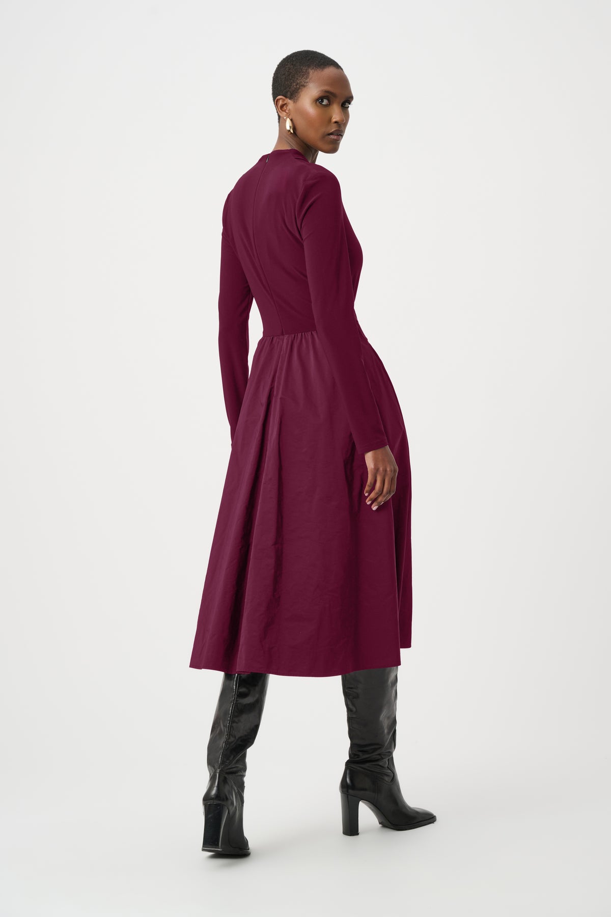 Joseph Ribkoff Memory Fit & Flare Dress in Elderberry 263145