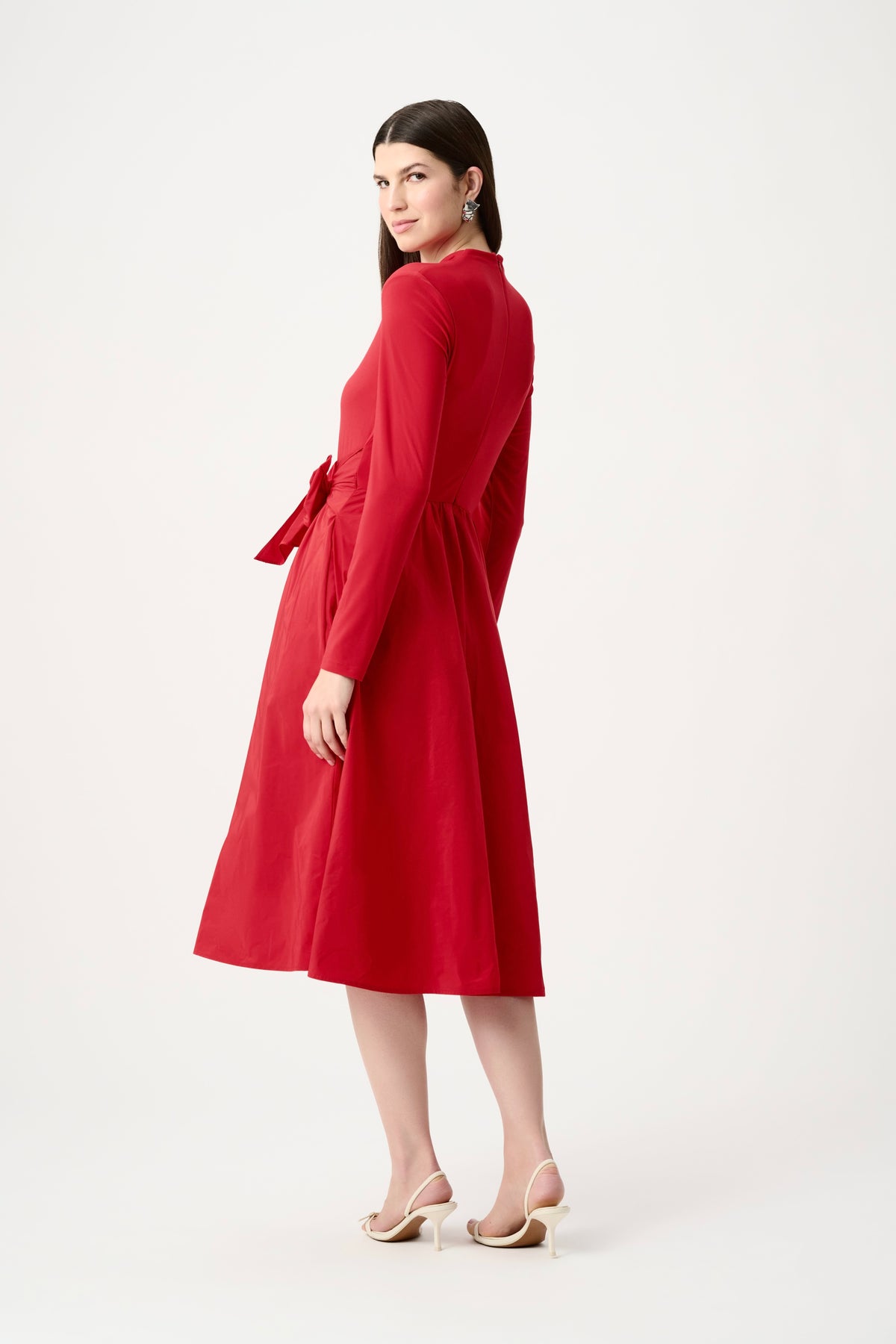 Joseph Ribkoff Memory Fit & Flare Dress in Deep Cherry 263145