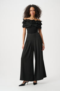 Joseph Ribkoff Ruffle Top in Black 263197