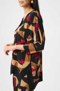 Joseph Ribkoff Abstract Tunic in Black Combo 263224