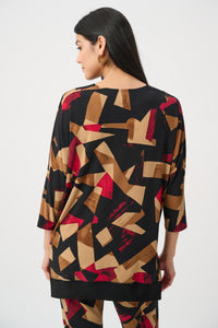Joseph Ribkoff Abstract Tunic in Black Combo 263224