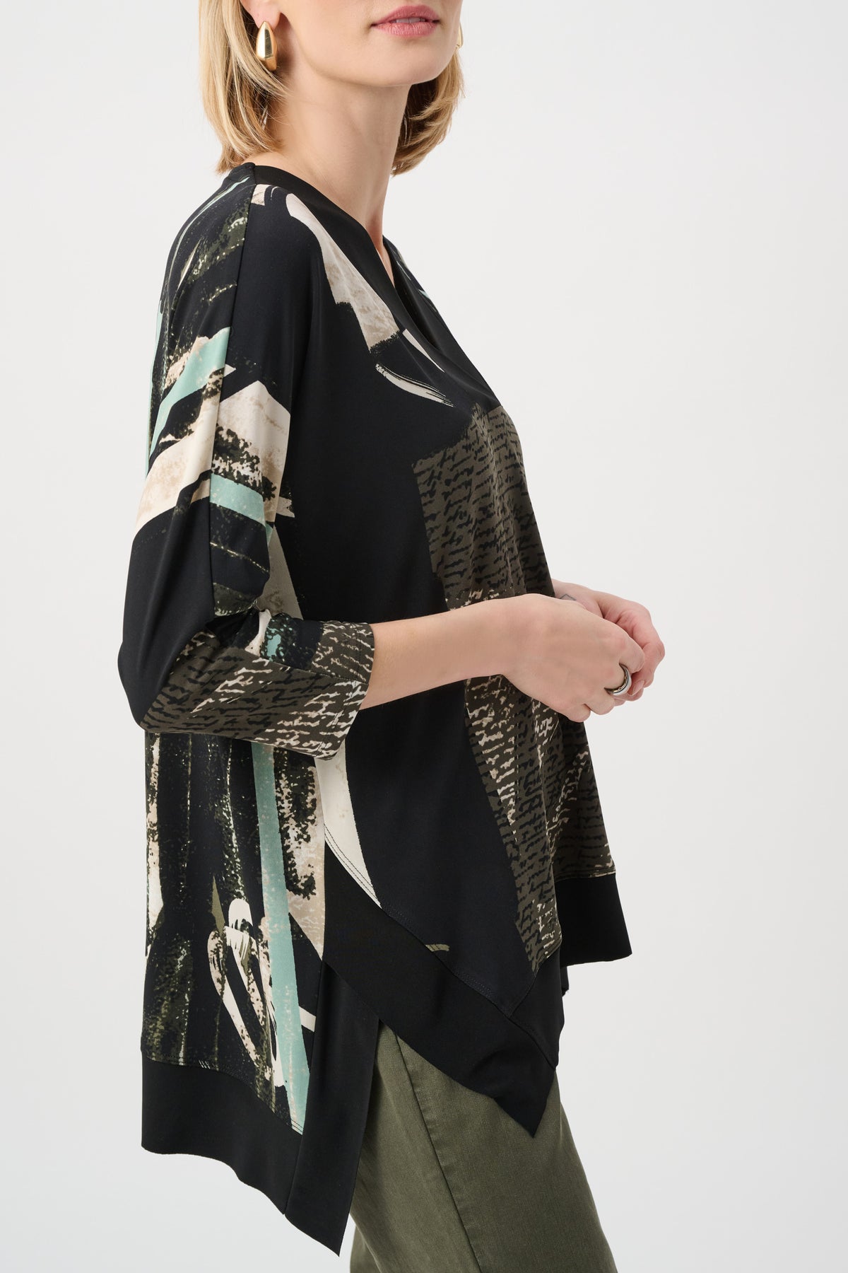 Joseph Ribkoff Abstract Tunic in Moonstone Combo 263224