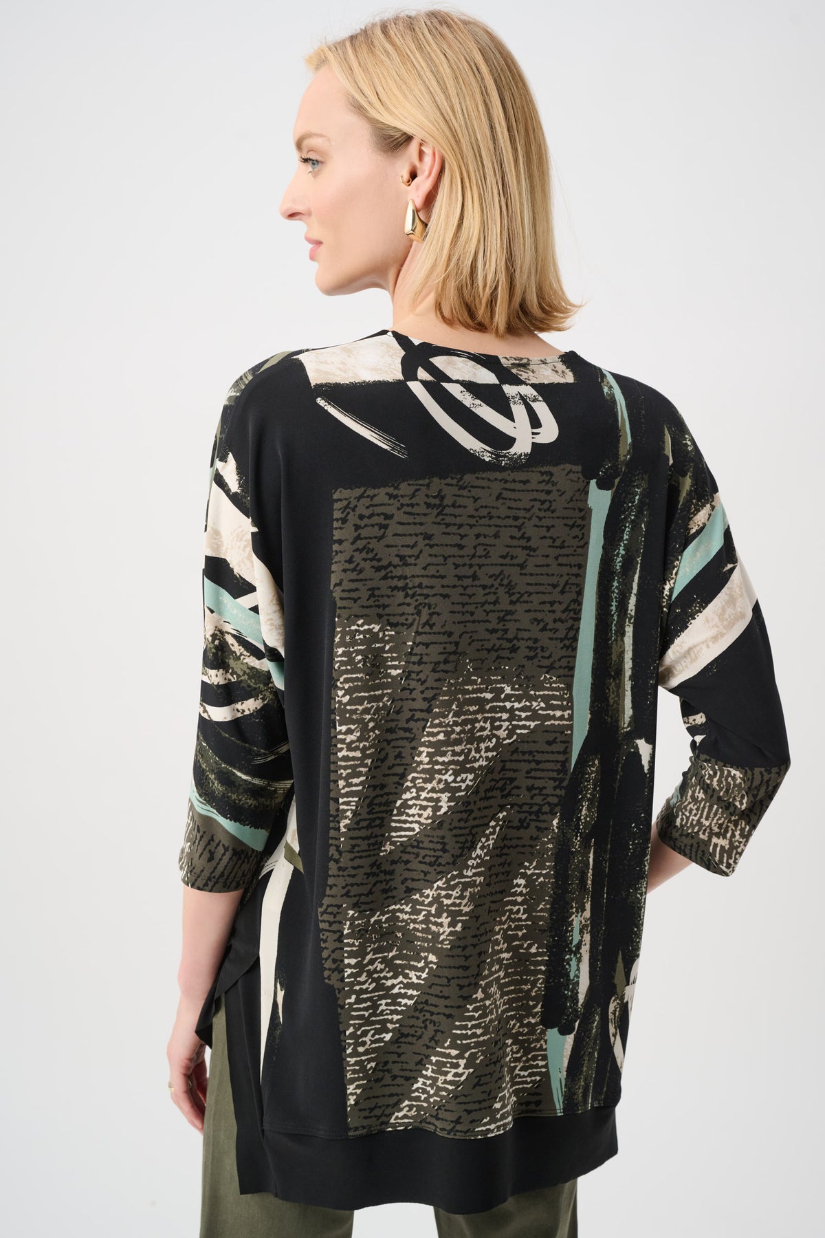 Joseph Ribkoff Abstract Tunic in Moonstone Combo 263224