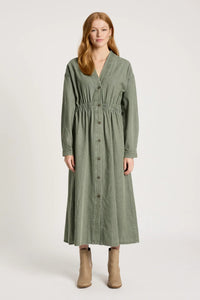 Eb & Ive Bodhi Denim Dress in Olive