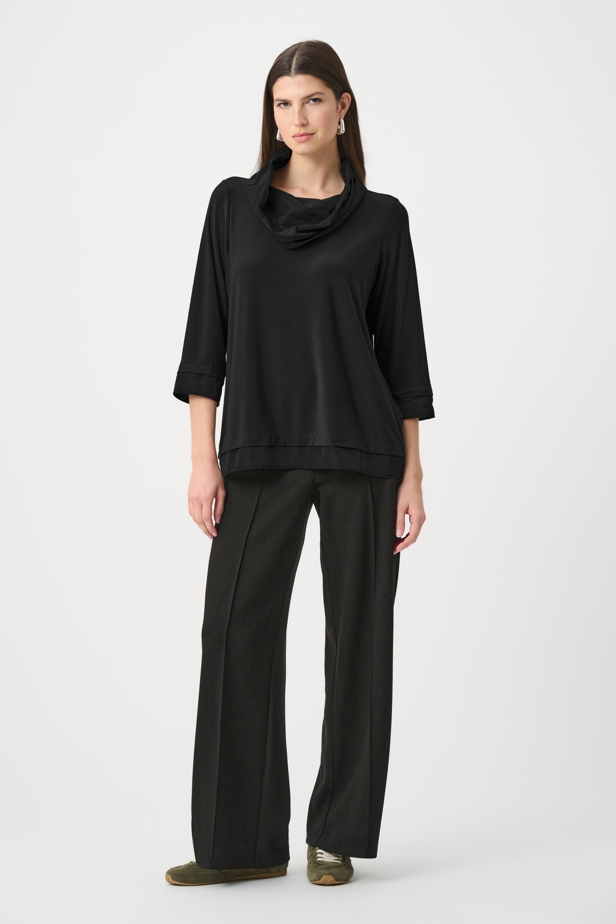 Joseph Ribkoff Memory Cowl Neck Top in Black 263640