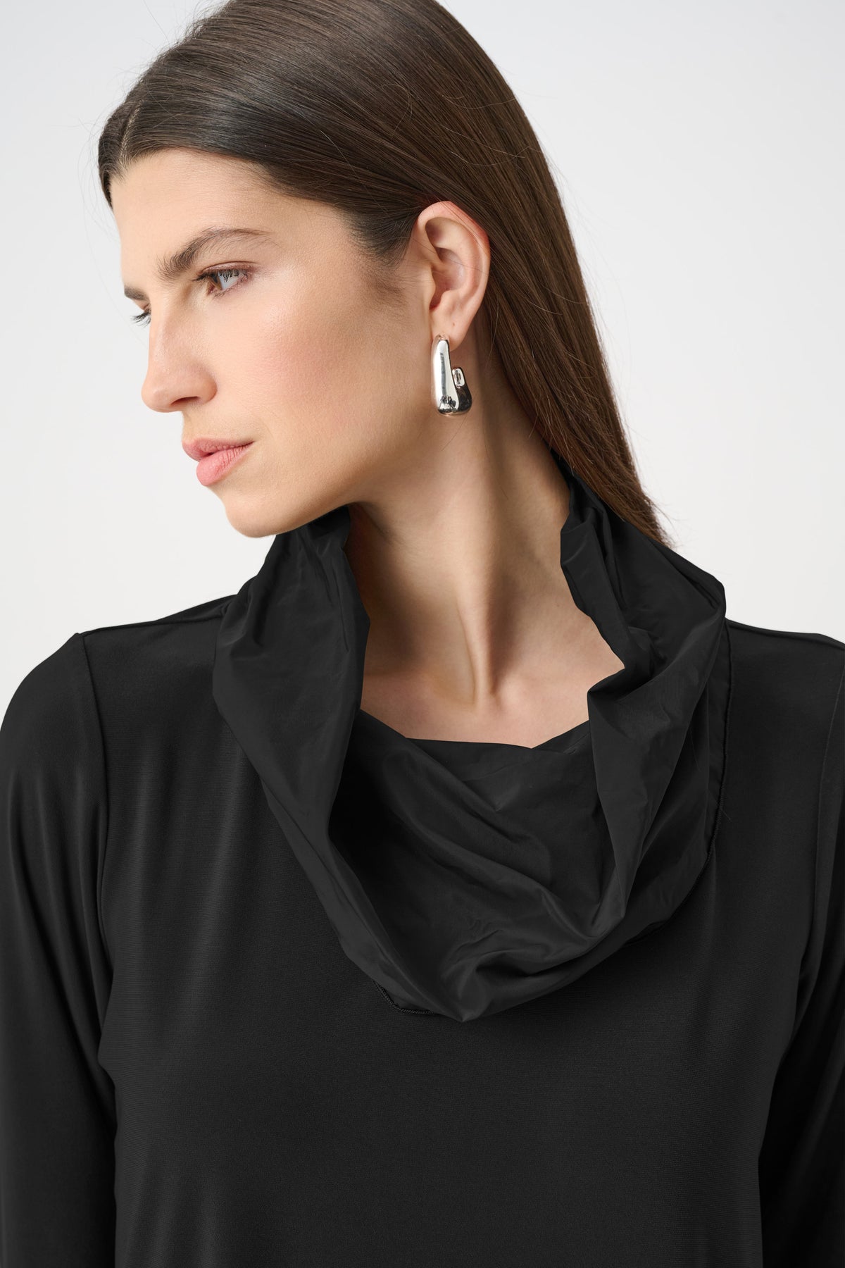 Joseph Ribkoff Memory Cowl Neck Top in Black 263640