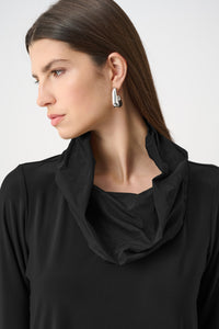 Joseph Ribkoff Memory Cowl Neck Top in Black 263640