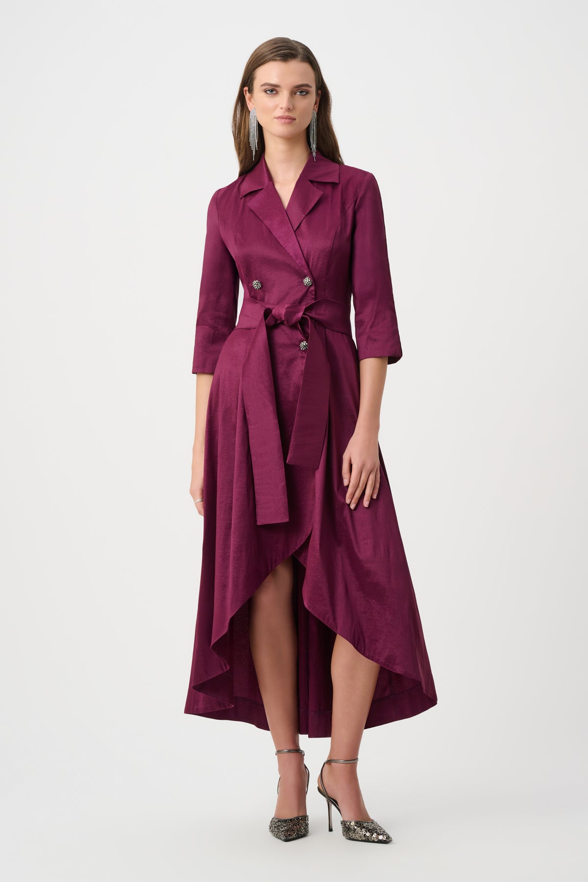 Signature by Joseph Ribkoff Taffeta Gown in Berry Burst 263704