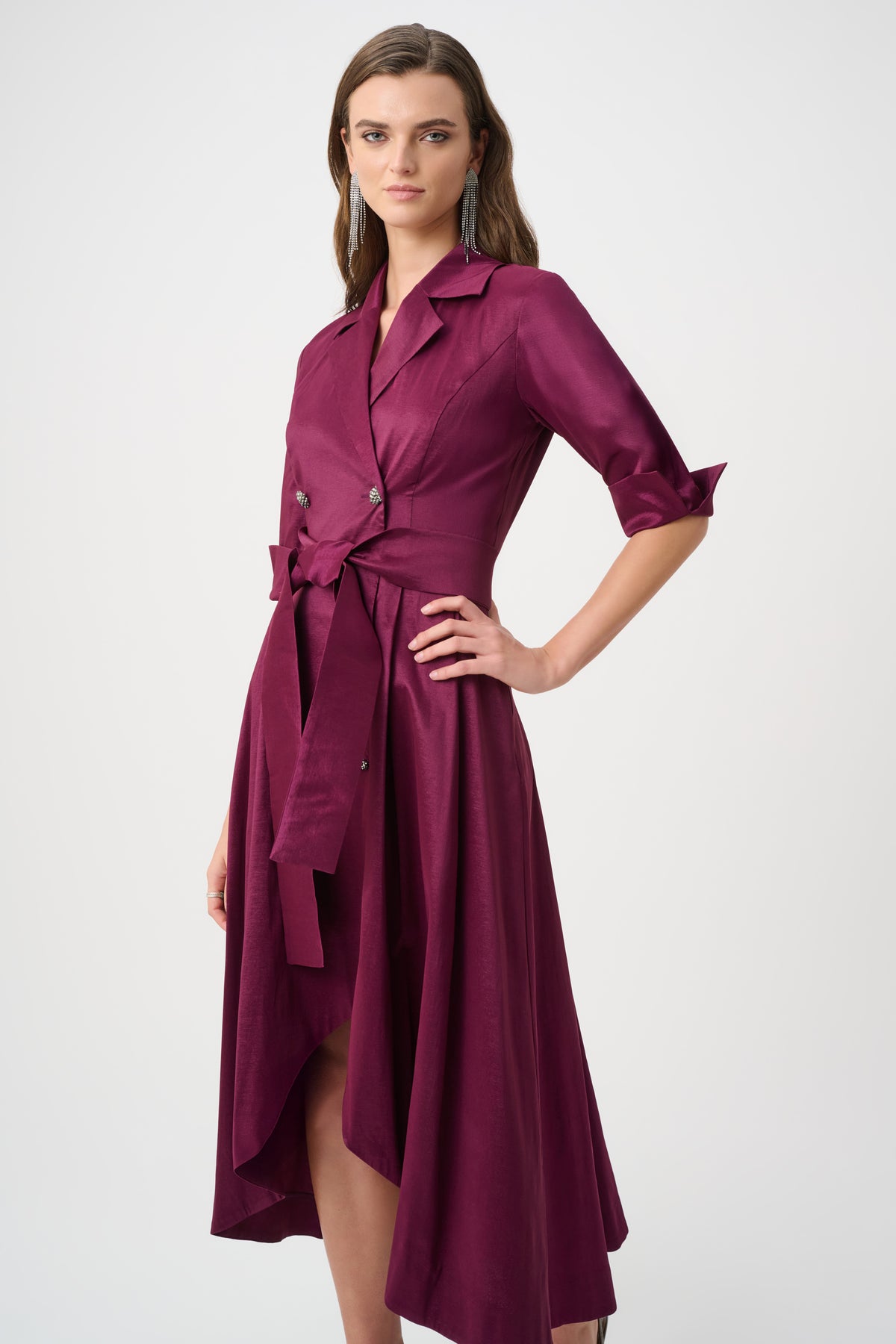 Signature by Joseph Ribkoff Taffeta Gown in Berry Burst 263704
