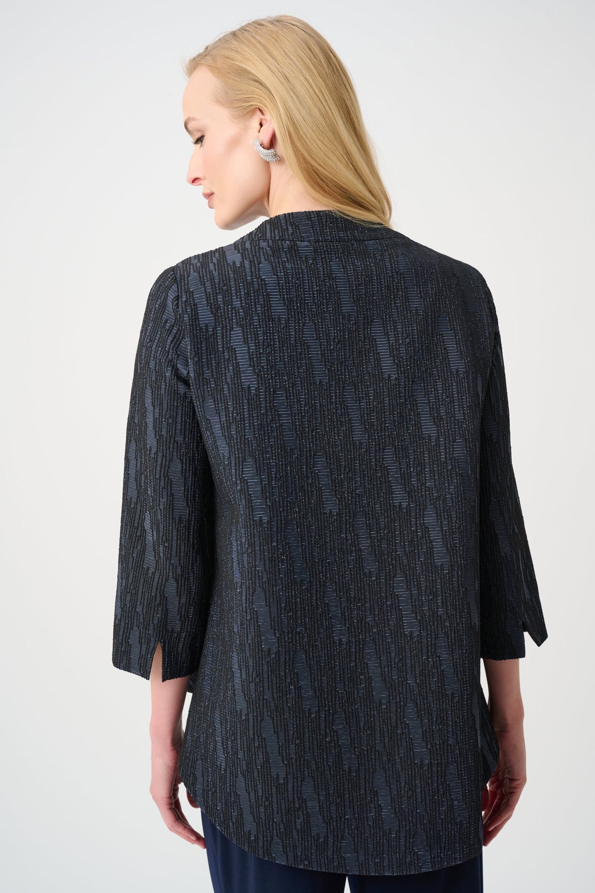 Signature by Joseph Ribkoff Jacket in Navy Foil 263725