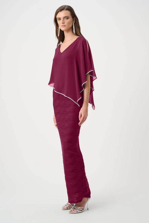 Signature by Joseph Ribkoff Gown in Berry Burst Sparkle 263748