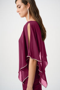 Signature by Joseph Ribkoff Gown in Berry Burst Sparkle 263748