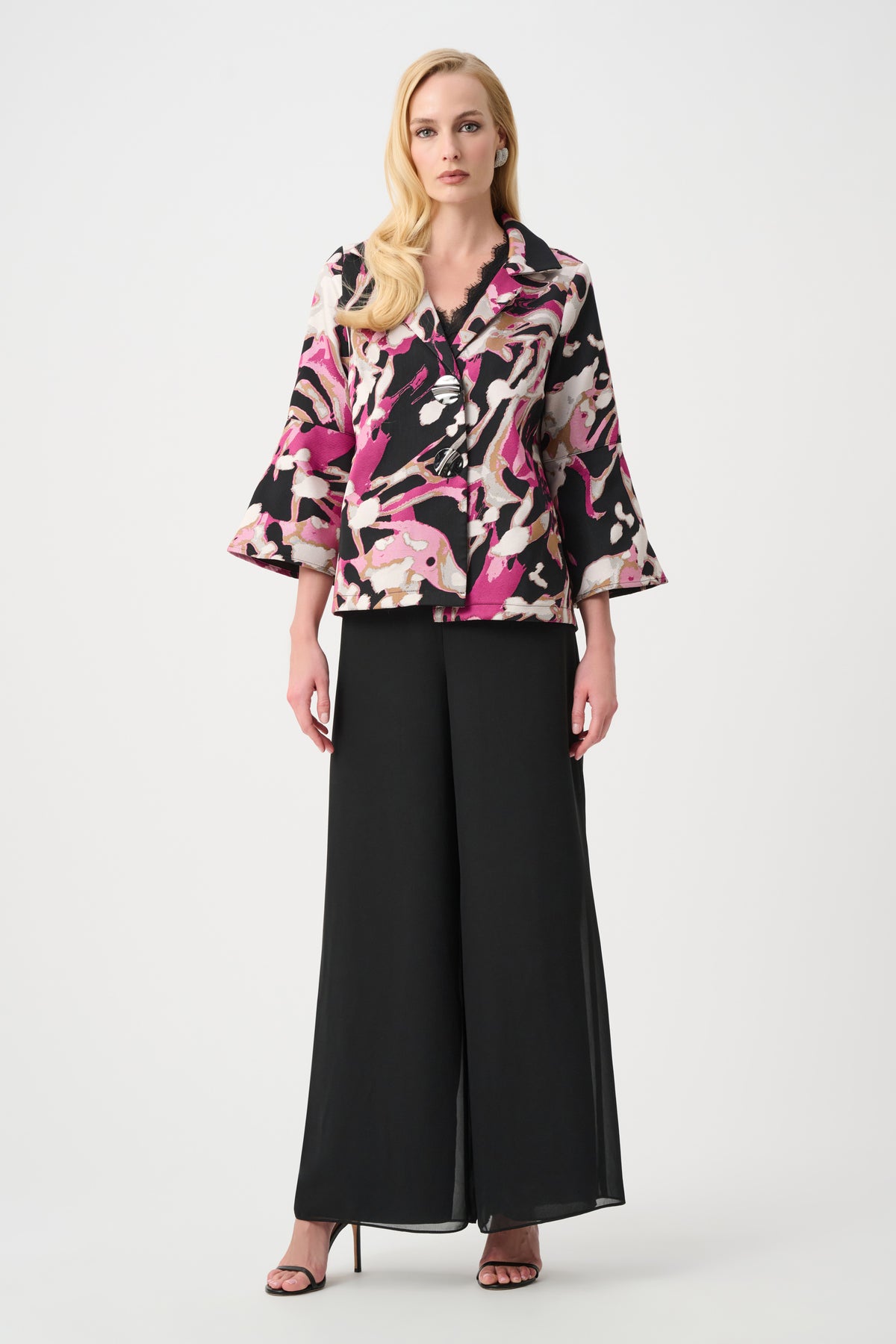 Signature byJoseph Ribkoff Jacket in Black Pink 263759