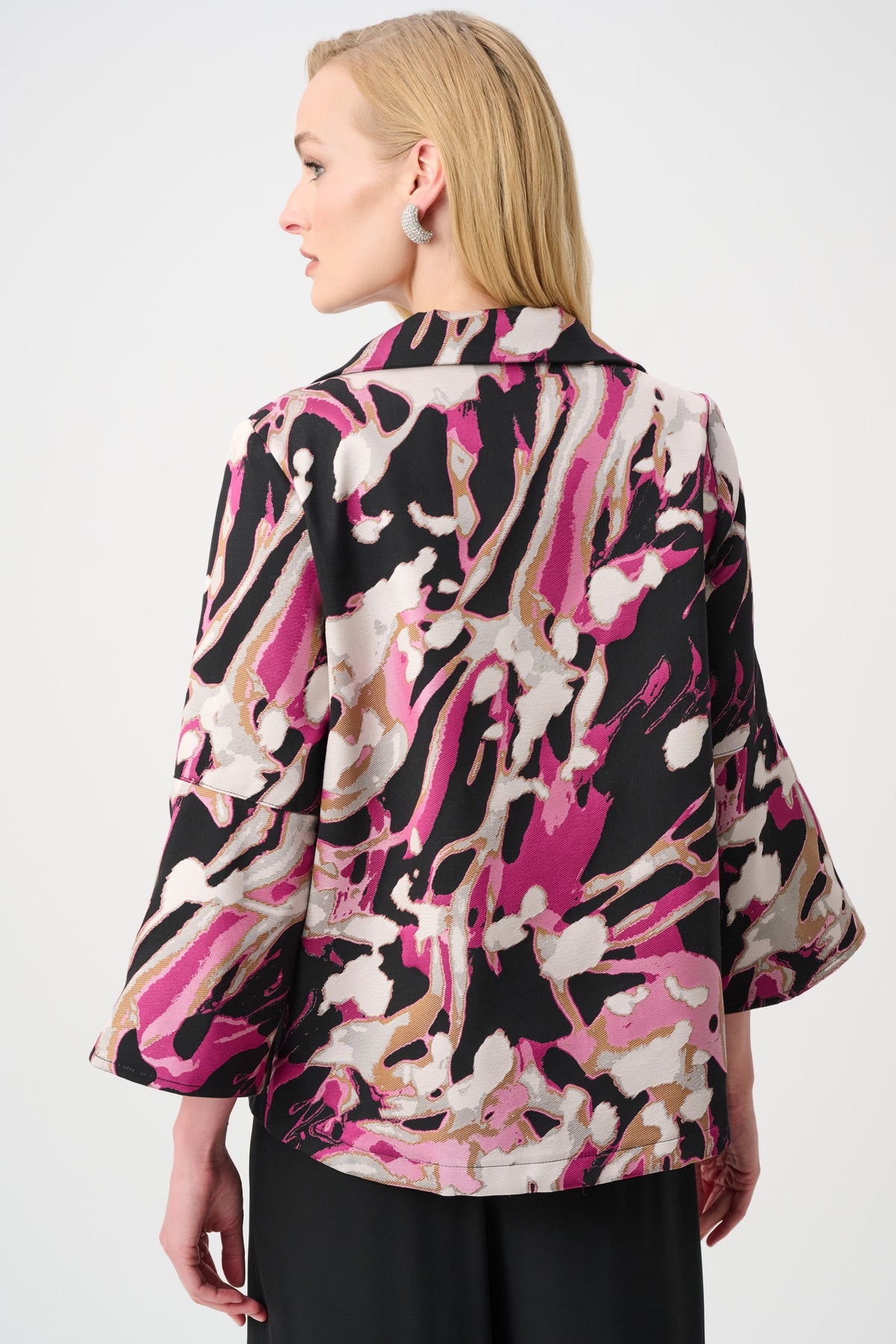 Signature byJoseph Ribkoff Jacket in Black Pink 263759