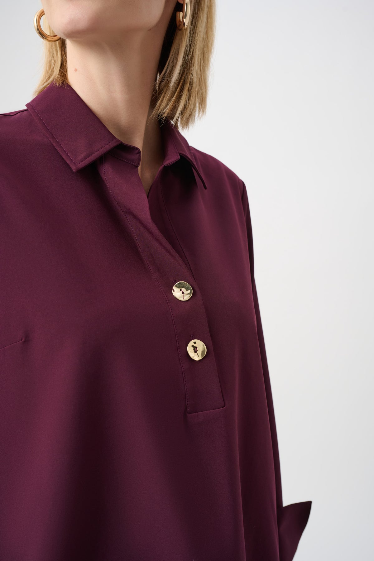 Joseph Ribkoff Stretch Poplin Top in Elderberry 263928
