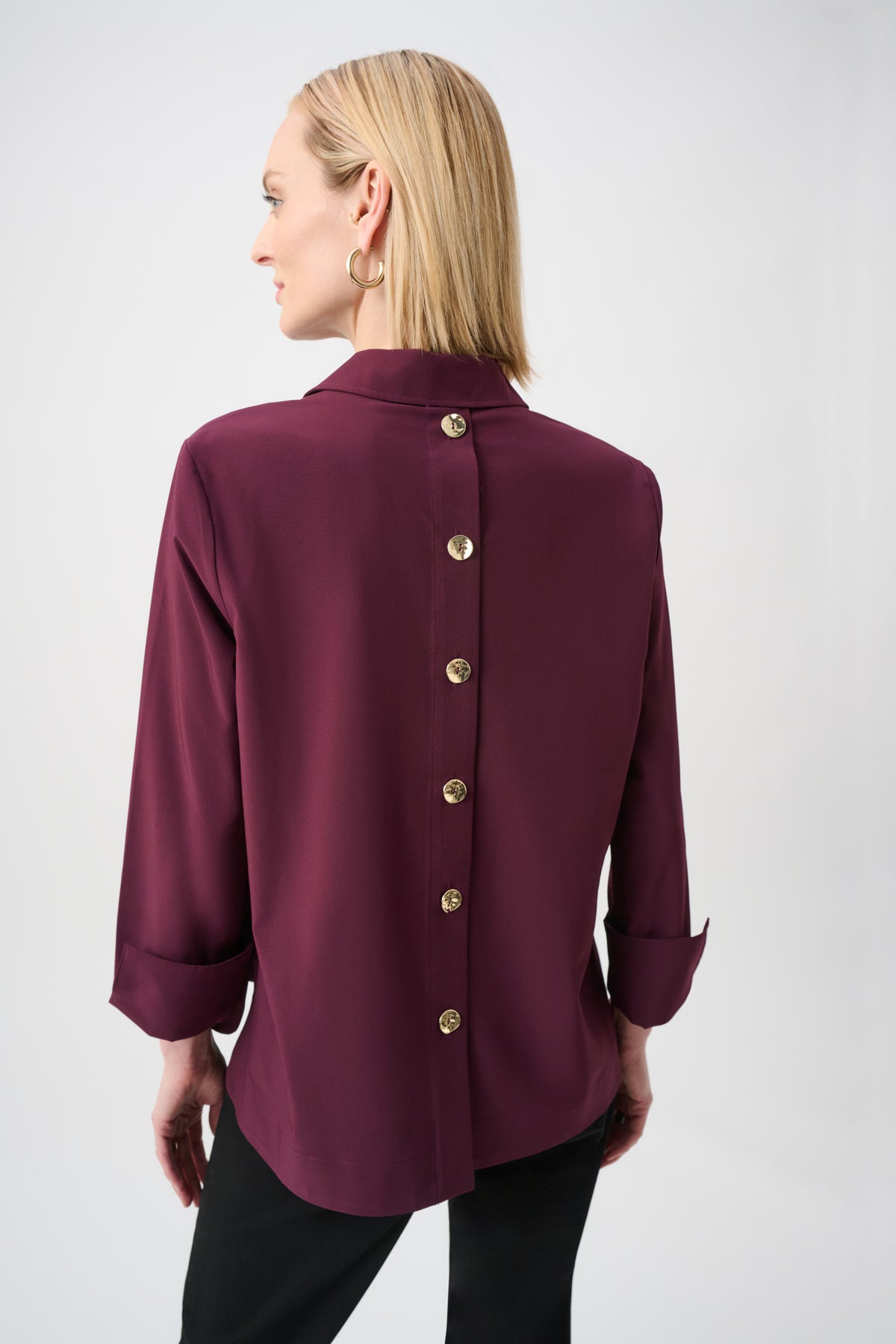 Joseph Ribkoff Stretch Poplin Top in Elderberry 263928