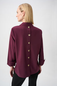 Joseph Ribkoff Stretch Poplin Top in Elderberry 263928
