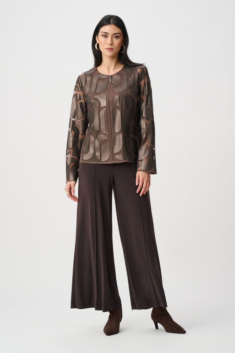Joseph Ribkoff Leatherette Jacket in Bronze 263964