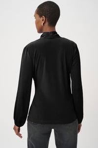 Joseph Ribkoff Satin Top in Black 264026
