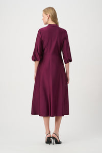 Joseph Ribkoff Satin Wrap Dress in Elderberry 264070