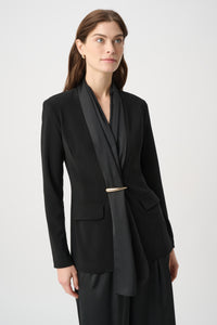 Joseph Ribkoff Scarf Collar Blazer in Black 264092