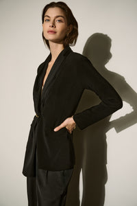 Joseph Ribkoff Scarf Collar Blazer in Black 264092