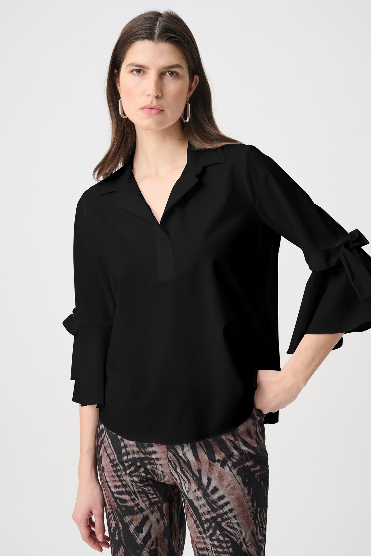 Joseph Ribkoff Bow Tunic in Black 264100