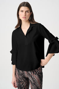 Joseph Ribkoff Bow Tunic in Black 264100