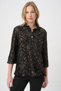 Joseph Ribkoff Burnout Tunic in Black Bronze 264104